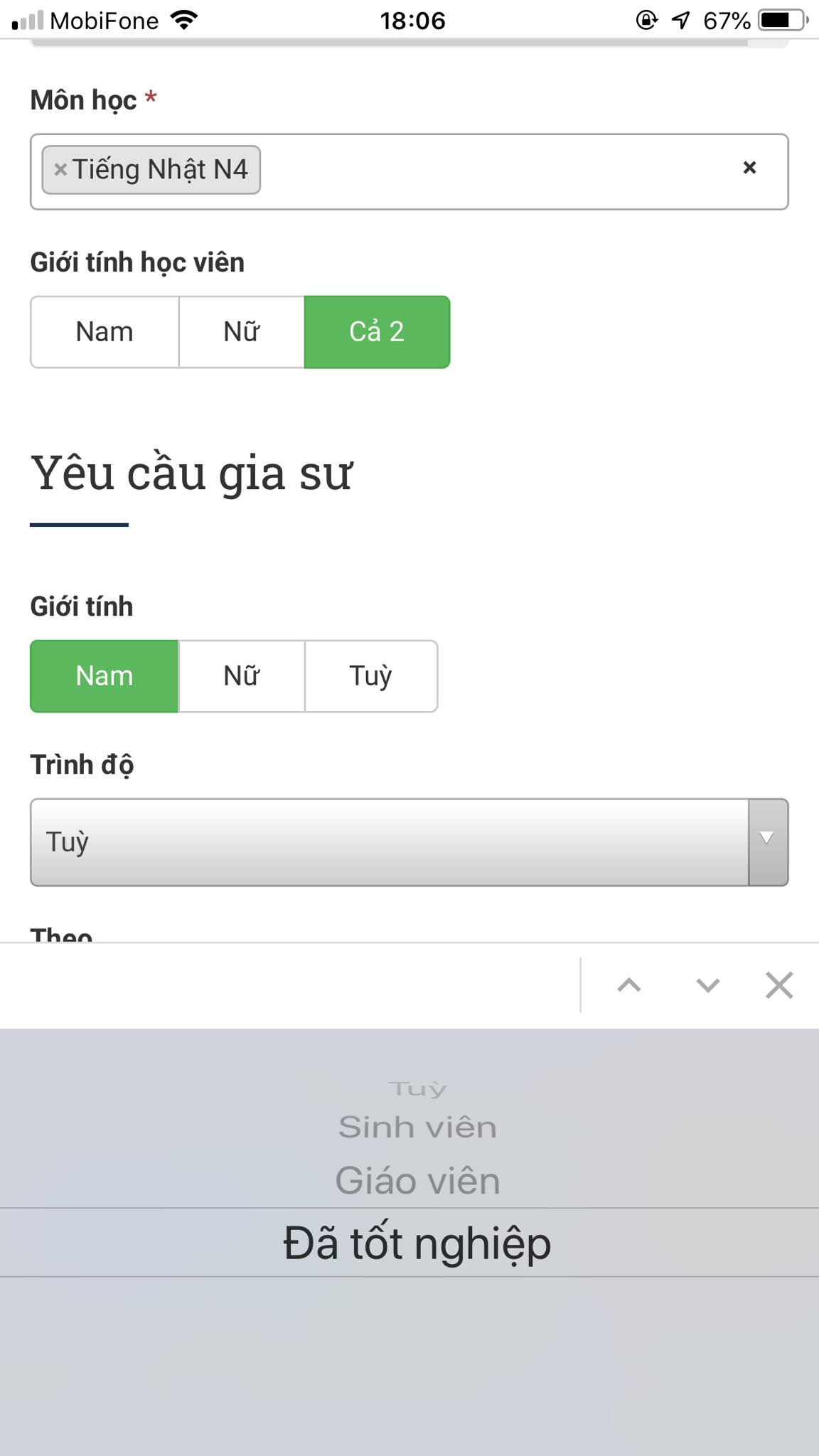 Học phí tiếng Nhật N4